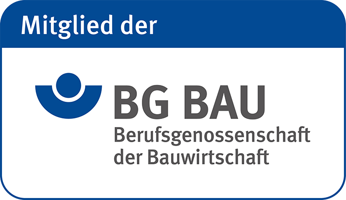 Signet Mitgliedsbetrieb der BG BAU